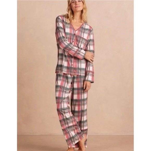 Summersalt Plaid Long Sleeve Pajama Set Size Small Soft Cozy - Picture 1 of 8